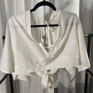 SHEIN tie crop top